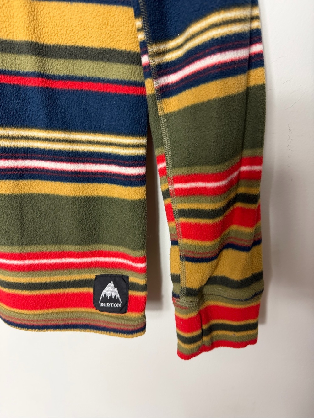 Burton Polar Fleece Crewneck Long Sleeve Striped Pullover XS *M - Picture 3 of 9